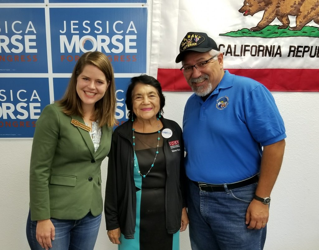 Jessica Morse, Dolores Huerta, and Tomas Vera